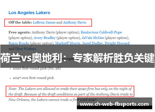 荷兰vs奥地利：专家解析胜负关键